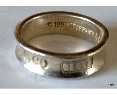 A genuine Tiffany silver ring size R