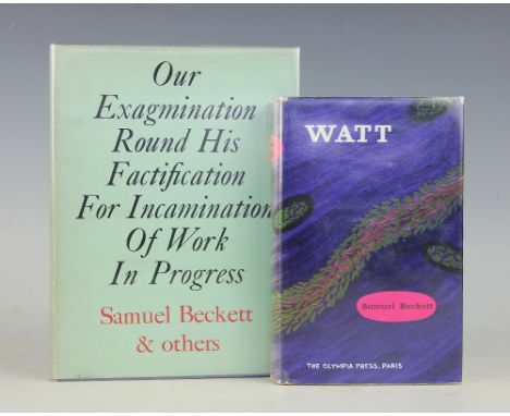 BECKETT (S), WATT, first edition, un-clipped jacket, yellow and black cloth with paste down title to board and spine, Olympia