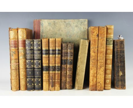 19th century bindings, to include: SOPHOCLIS QUAE EXSTANT OMNIA CUM VETERUM GRAMMATICORUM, three vols, 3/4 tan calf, London, 