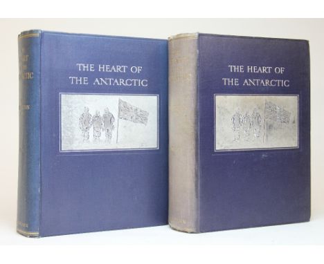 SHACKLETON (E), THE HEART OF THE ANTARCTIC, 2 vols, xlviii + 372; xvi + 419, portrait frontis to vol I and frontis plate to v