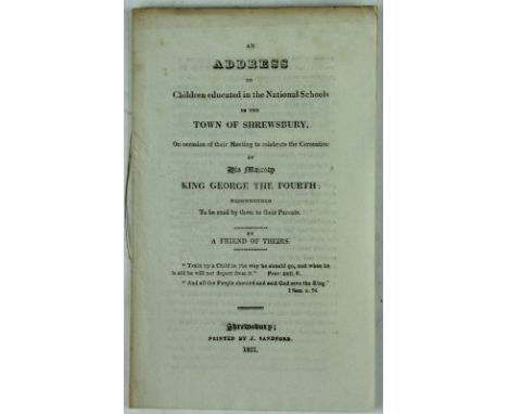 SHROPSHIRE INTEREST: A collection of documents, booklets, letters and ephemera relating to Shropshire, to include A CONCISE A