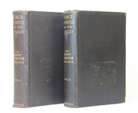 JOHNSTON (SIR. H), GEORGE GRENFELL AND THE CONGO, 2 vols, first edition, xxiii + 1 + 496; xx + 497, 990pp, frontis plates, 49