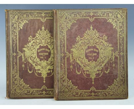 FISHERS DRAWING ROOM SCRAP BOOK, 2 vols, 87pp + 71pp, two portrait frontis, illustrated title pages and eighty-nine other ste