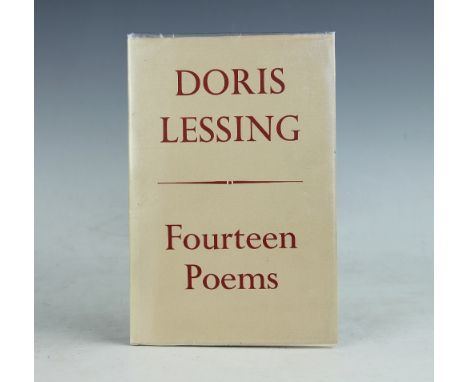 LESSING (D), FOURTEEN POEMS, first edition, No 180/500, un-clipped jacket, plain paper cover, Scorpion Press, 1959 (1)