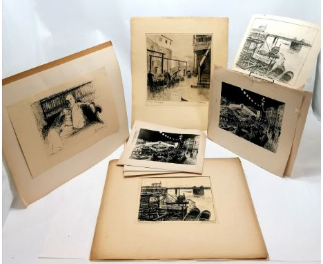 Engravings / etchings by Piero Sansalvadore (1892-1955) inc Portrait of Malcolm Charles Salaman (1855?1940), #10/30 Venezia M