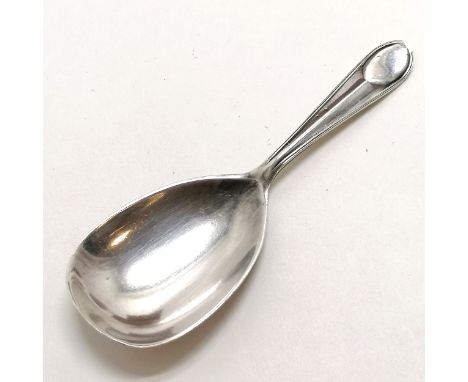 1928 silver Art Deco caddy spoon by Cooper Brothers &amp; Sons Ltd - 14.6g &amp; 9.5cm long - in good used condition 
