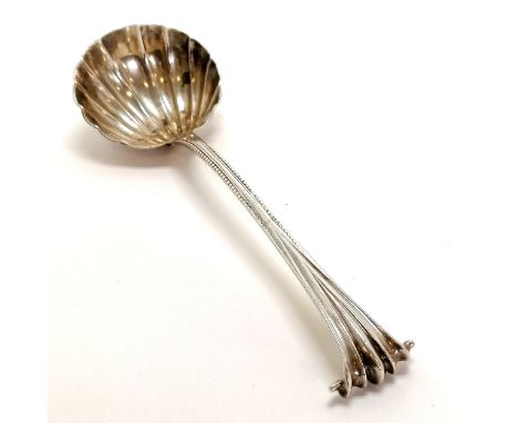 Antique 1778 silver onslow pattern ladle with shell bowl by Thomas Northcote - 17cm long &amp; 54g