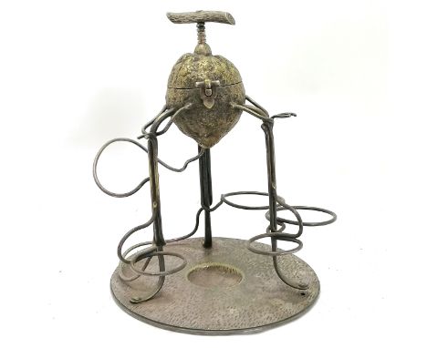 Hukin &amp; Heath silver plated lemon squeezer reg #203233 - 31cm high &amp; 24cm diameter base ~ has losses to plating &amp;