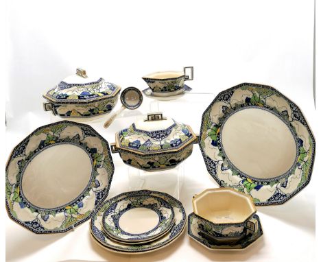 Qty of dinnerware - Royal Doulton merryweather 2 x platters (largest 40cm x 33cm), 2 large entree dishes , jug, ladle etc. Al