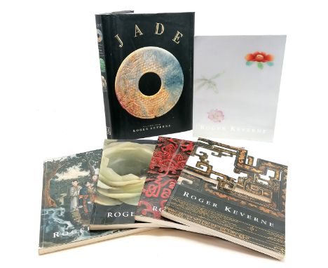 1995 book - Jade (cover a/f) t/w 5 x catalogues (2005, 2007, 2010, 2011, 2013) for Roger Keverne