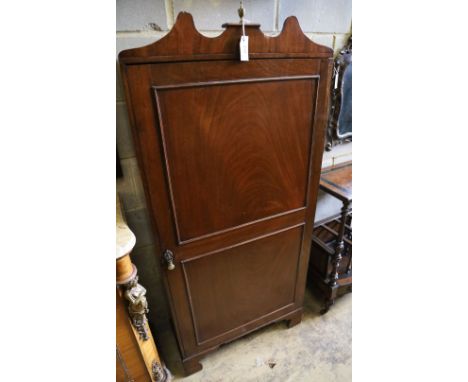 A Regency design mahogany gun cabinet, width 74cm, depth 28cm, height 167cm