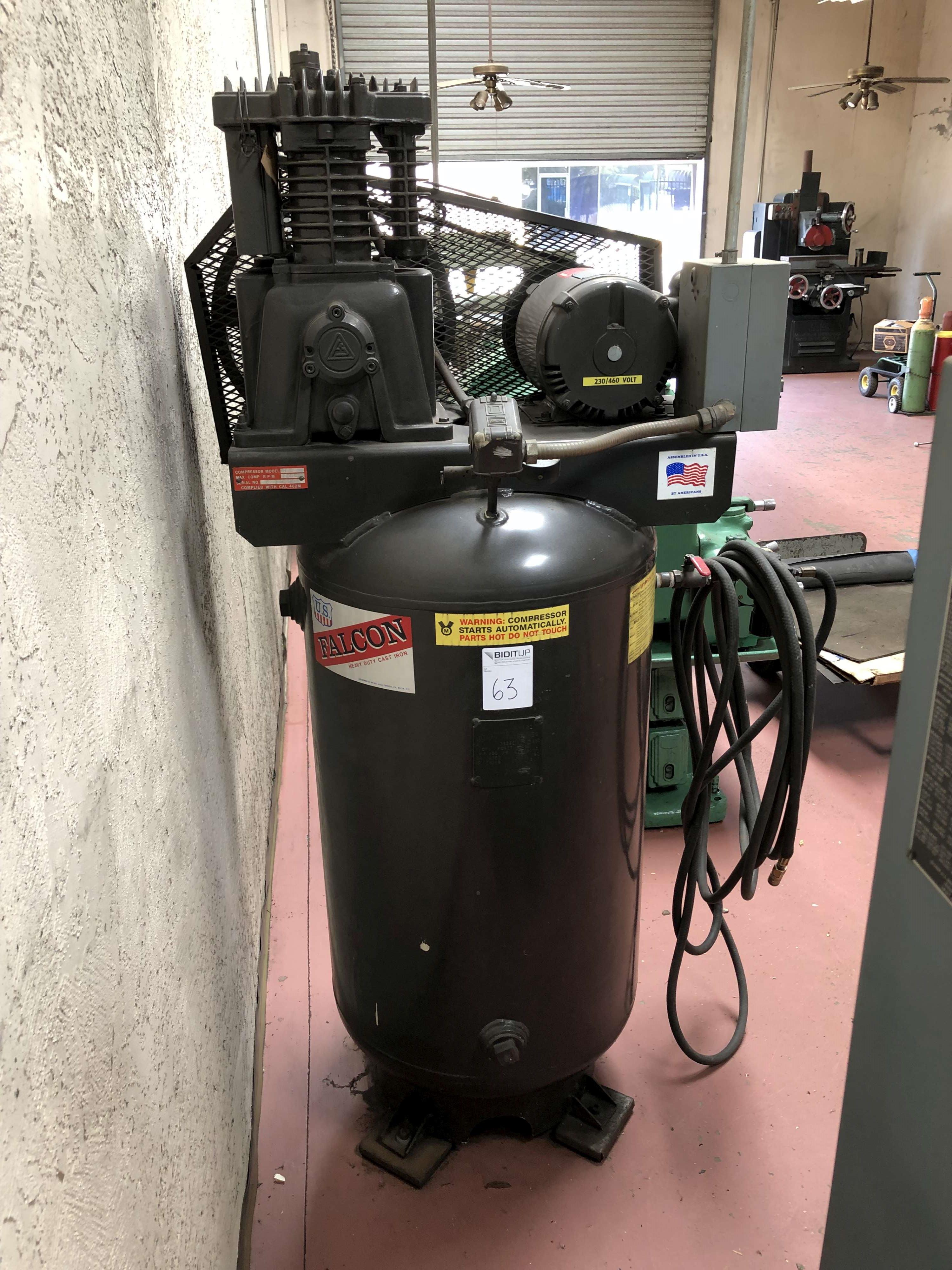 Falcon 5 HP Air Compressor, Model B2, S/N F19122