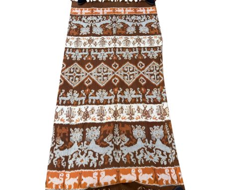 A GROUP OF SEVEN TEXTILES, PROBABLY INDONESIAN SOME POSSIBLY IKATLargest 250cm x 115cm