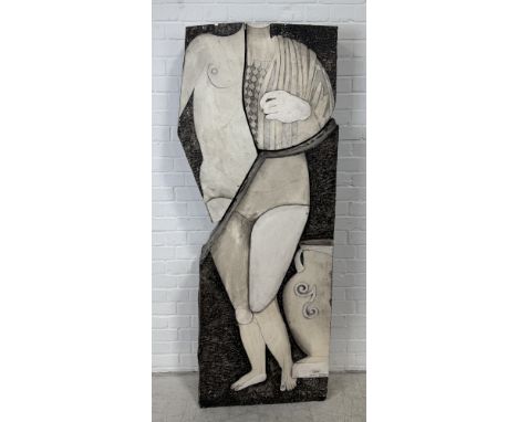 RUBY SKY STILLER (B.1979): A LARGE COMPOSITE SCULPTURE, CLASSICAL STYLE, DEPICTING THE FIGURE OF A LADY WITH A VASE172cm x 68