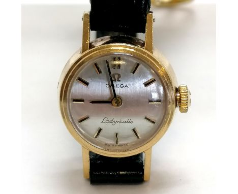 Ladies vintage Omega ladymatic 15mm 9ct gold cased automatic wristwatch #661 movement - running - WE CANNOT GUARANTEE THE TIM