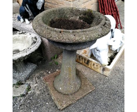 circular 2 part pedestal planter 56cm diameter x 82cm high 