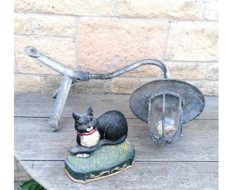 Outdoor wall light t/w cat doorstop 