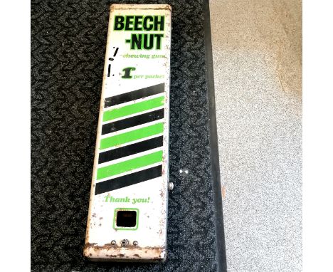 Vintage metal Beech-nut chewing gum (Rowntree) vending machine - 78cm x 20cm x 10cm 