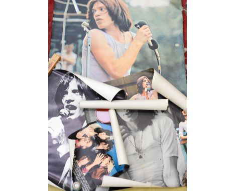 Five x original promotional and personality posters, The Rolling Stones, 'Through the Past Darlely' promotional poster + 4 x 