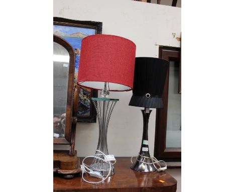**AUCTIONEER TO ANNOUNCE BOTH ITEMS HAVE PASSED THEIR PAT TEST****A modern circa 1990s atomic style lamp base; together with 