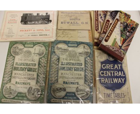A Great Northern Railway 10/6/1899 freight ticket from Burton to Etwall via Eggington. 1938 Peckett & Sons Tank engine catalo