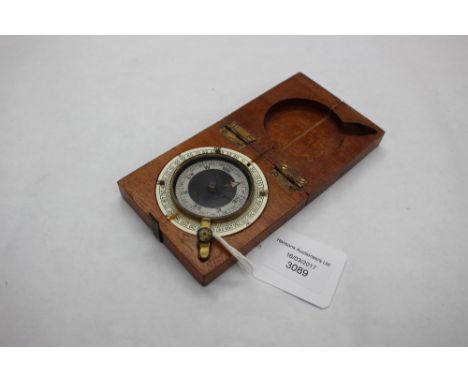 A 1918 cased compass J Wardale and Co London  No 6087 