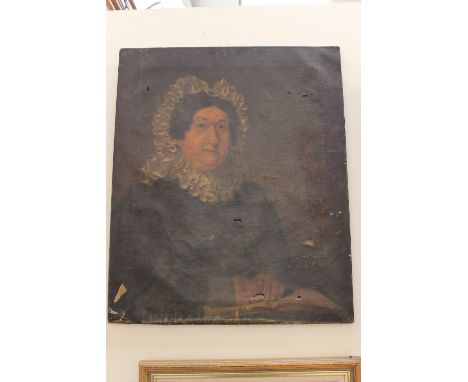 A 17th Century style Portrait of a Lady, oil on canvas, unframed.