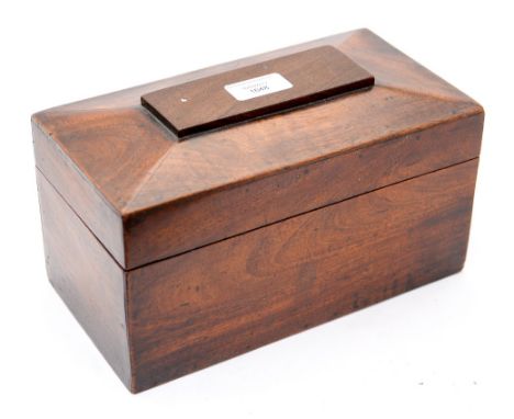 George III mahogany tea caddy