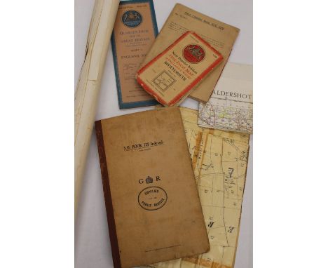 A collection of 1950s and earlier maps, Ordnance Survey etc 