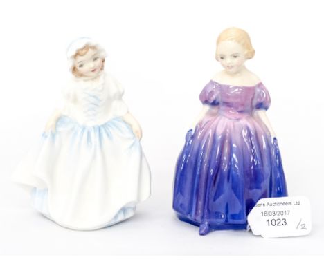 A Royal Doulton figurine Marie HN 1370 circa 1930s together with a re-issue in new colourways of a 1930s model in 1993 'Dinky