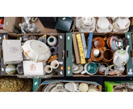 Two boxes of Hornsey Heirloom, Poole Pottery and Denby wares, etc 