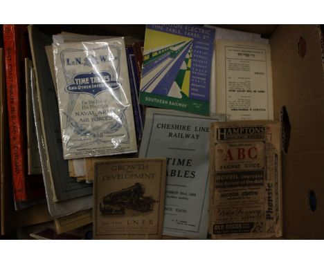 A quantity of Railway Timetables to include Southern Railway 1933 and London North Western Railway for the use of His Majesti
