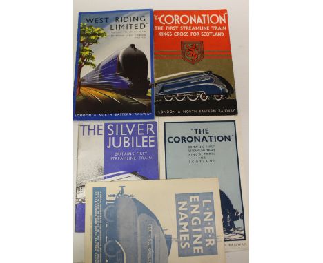 LNER publicity leaflets relating to Brtains Streamlined trains- The Silver Jubille (1935) The Coronation and West Riding Limi