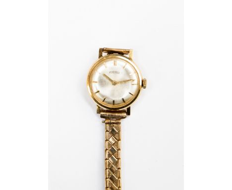 An antique 18ct gold and enamelled lady's wristwatch, the circular half hunter case with pink guilloche enamel chapter ring w