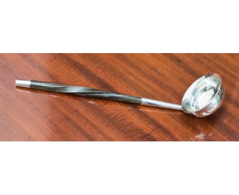 A George III toddy ladle with twisted whalebone handle 1826 Glasgow, Alex McDonald 