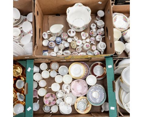 Various cups and saucers, Aynsley, Coalport etc and cabinet china, miniatures Limoges, Minton, Royal Worcester etc, to also i