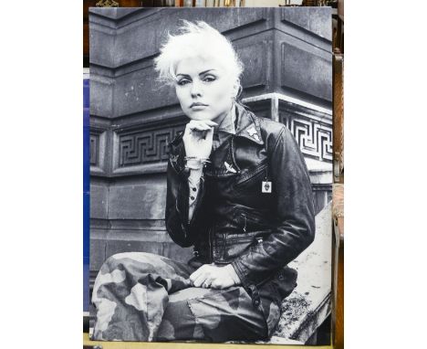 An unframed print on canvas Debbi Harry, measuring approx 130 cm by 93 cm 