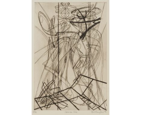 § STANLEY WILLIAM HAYTER C.B.E. (BRITISH 1901-1988) JAPANESE KITE -1981 Etching and engraving, E 5/5, aside from edition of 5