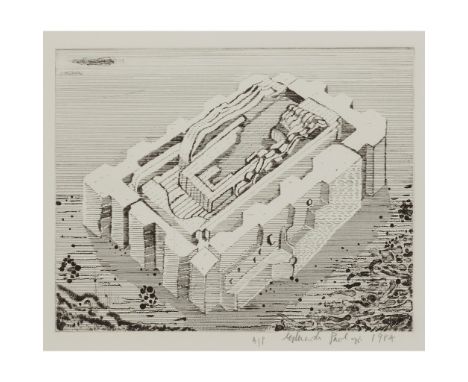 § EDUARDO PAOLOZZI K.B.E., R.A., H.R.S.A. (SCOTTISH 1924-2005) STUDY FOR BRUCKNER - 1984 Etching, A/P, signed, editioned and 