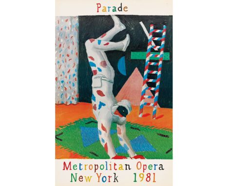 AFTER DAVID HOCKNEY (BRITISH 1937- ) PARADE, METROPOLITAN OPERA Off-set lithographic poster, 1981, condition A(98cm x 62cm (3