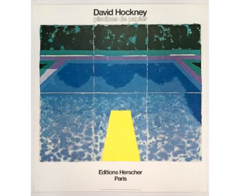 AFTER DAVID HOCKNEY (BRITISH 1937- ) PISCINES DE PAPIER, EDITIONS HERSCHER Off-set lithographic poster, 1978, condition A-(95