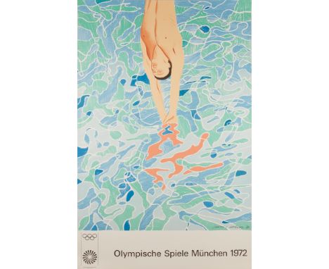 § DAVID HOCKNEY O.M., C.H., R.A. (BRITISH 1937-) OLYMPISCHE SPIELE MÜNCHEN, 1972 (BAGGOTT 34) Lithograph, signed and dated 19