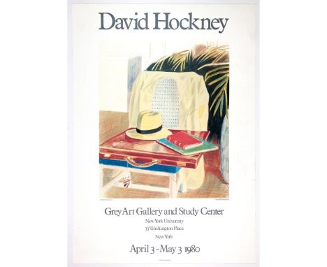 AFTER DAVID HOCKNEY (BRITISH 1937- ) GREY ART GALLERY AND STUDY CENTER Lithographic poster, 1980, condition A-(71cm x 50cm (2