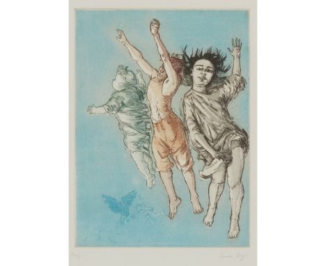 § PAULA REGO R.A. (BRITISH/PORTUGESE 1935-) FLYING CHILDREN (FROM PETER PAN) Etching and aquatint, 'Proof,' aside from the ed