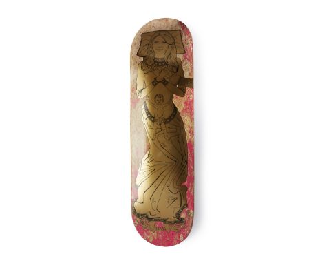 § GRAYSON PERRY C.B.E., R.A. (BRITISH 1960-) KATEBOARD Transfer decorated skateboard, from the edition of 999, with printed s