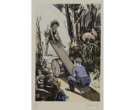 § PAULA REGO R.A. (BRITISH/PORTUGESE 1935-) SEE-SAW, MARGERY DAW - 1994 Etching and aquatint with hand-colouring, 15/50, sign