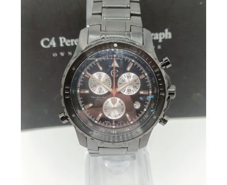 A gentleman's stainless steel Chris Ward C4 Peregrine Chronograph wristwatch, with paperworkGlass has some very light surface