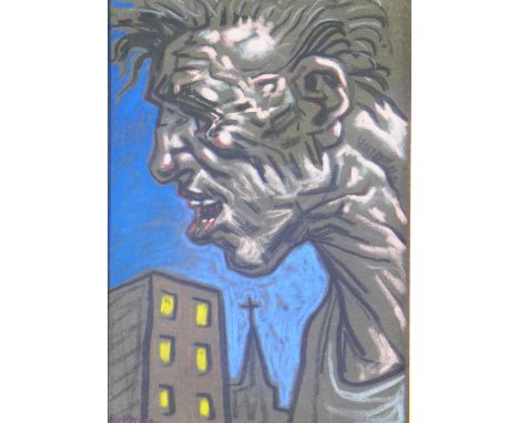 Peter Howson O.B.E. (SCOTTISH 1958-) pastel, signed and framed under glass, 21 x 30cm 