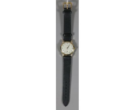 A gentlemens Gallard circa 1985 manual wristwatch in gold case and with subsidiary dial.