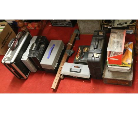 A good collection of mostly boxed electric tools to include drills, jigsaw, cramps etc.